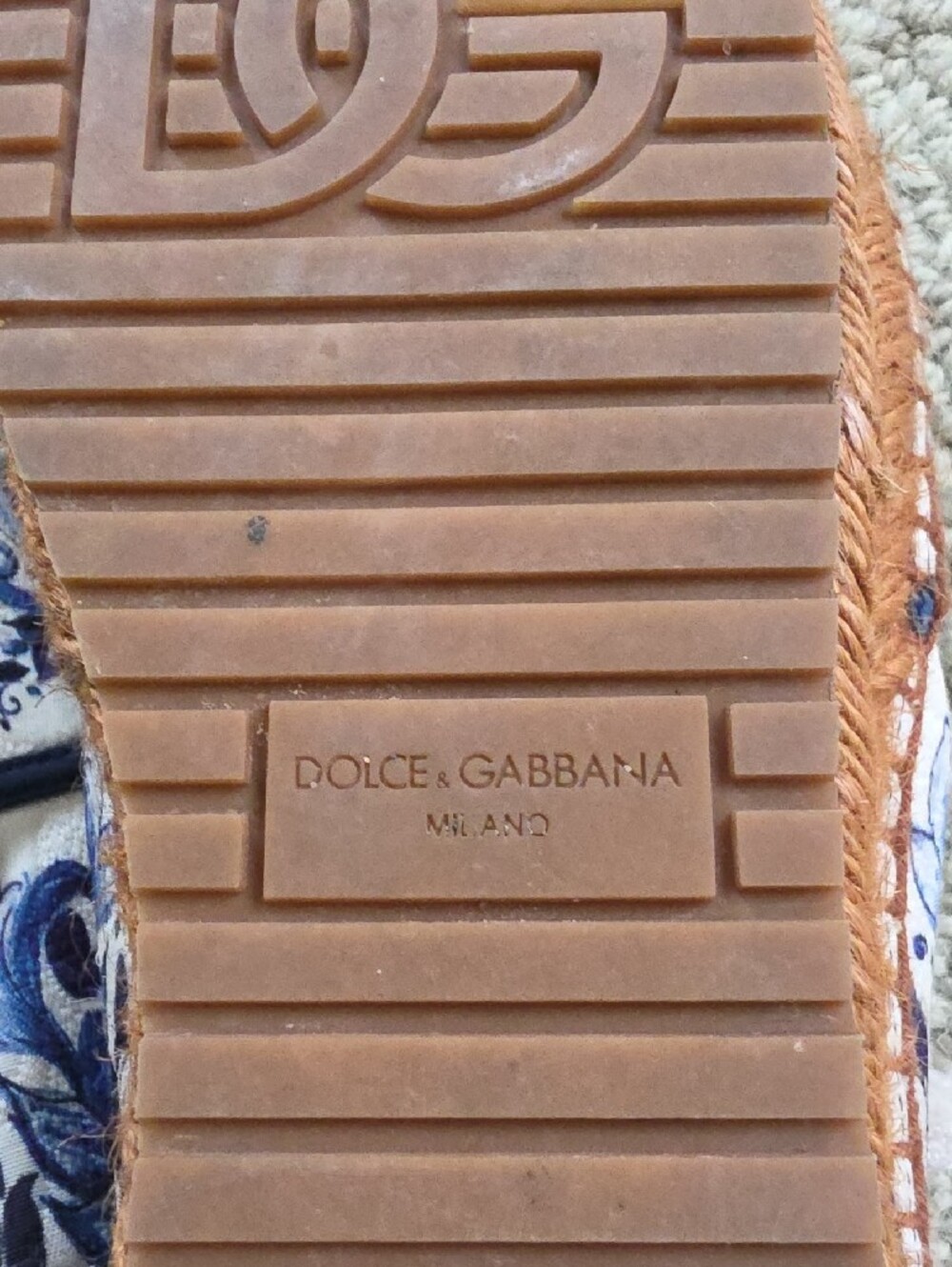 Dolce & Gabbana Blue and White Floral Espadrilles - Picture 7 of 7
